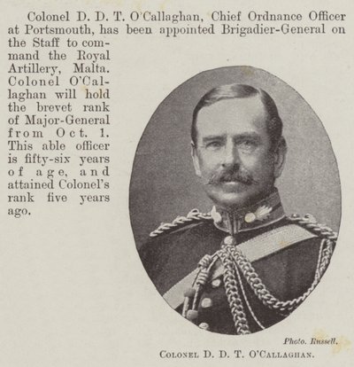 Oberst D D T OCallaghan af English Photographer
