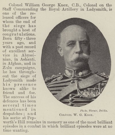Oberst W G Knox af English Photographer