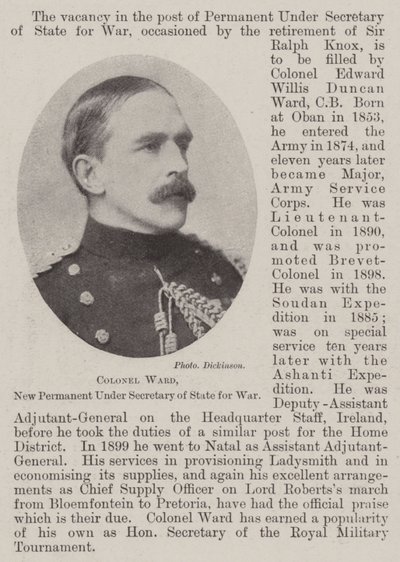 Oberst Ward, ny permanent underudenrigsminister for krig af English Photographer