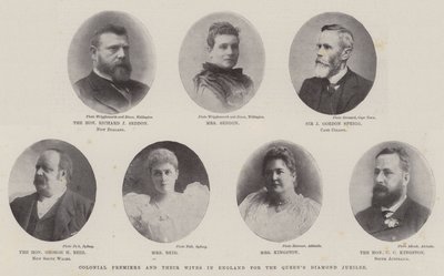 Colonial Premiers og deres hustruer i England til Queens Diamond Jubilee af English Photographer