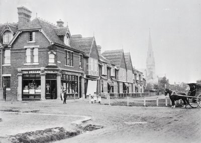 Hjørne af Chase Side og Chase Green Avenue, ca. 1890 sort/hvid foto) af English Photographer