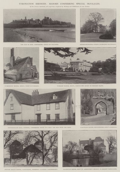 Kroningstjenester, herregårde, der giver særlige privilegier af English Photographer
