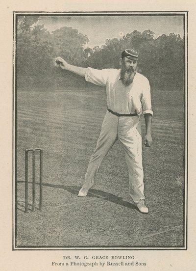 Cricketspiller Dr W G Grace af English Photographer