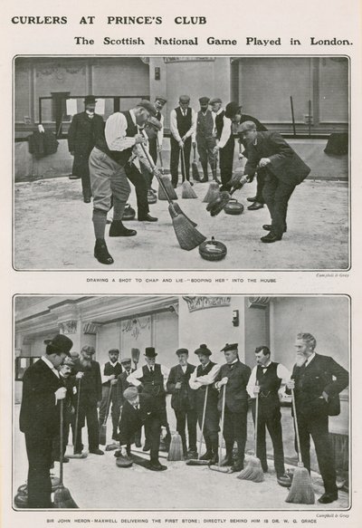 Curlers i Princes Club, den skotske landskamp i London af English Photographer
