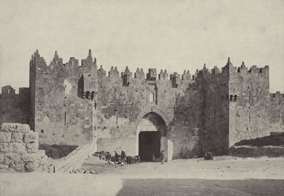 Damaskus-porten, der åbner mod Nazareth af English Photographer