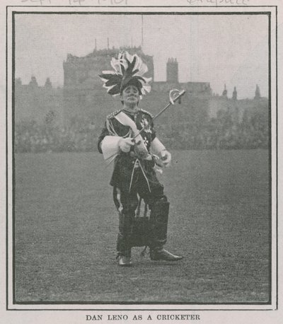 Dan Leno som cricketspiller af English Photographer