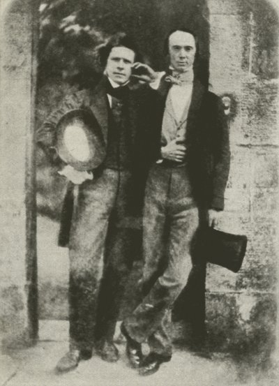 David Octavius Hill (til venstre) og WB Johnstone, direktør for Scotish National Gallery (s/h foto) af English Photographer