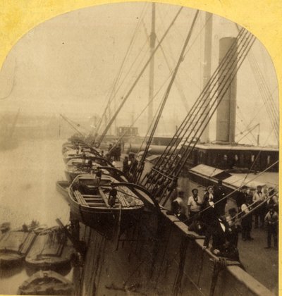 Deck of Great Eastern, 1850-60 (albumin print) af English Photographer