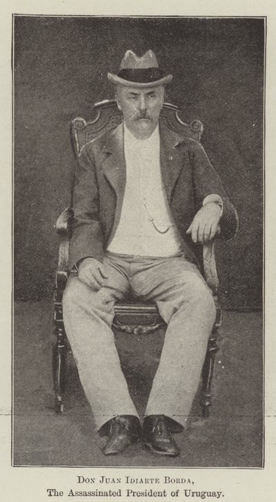 Don Juan Idiarte Borda, Uruguays myrdede præsident af English Photographer
