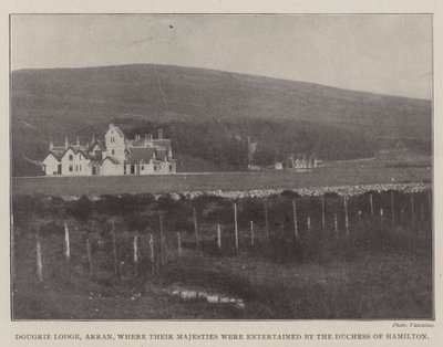 Dougrie Lodge, Arran, hvor Deres Majestæter blev underholdt af hertuginden af Hamilton af English Photographer