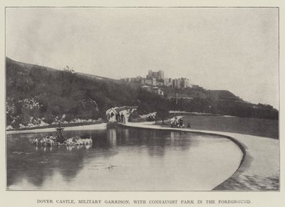 Dover Castle, Military Garnison, med Connaught Park i forgrunden af English Photographer