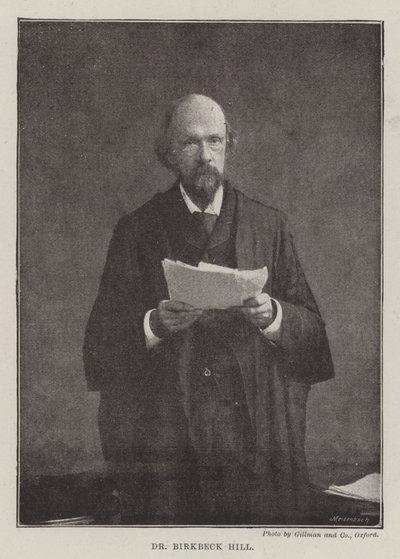 Dr. Birkbeck Hill af English Photographer