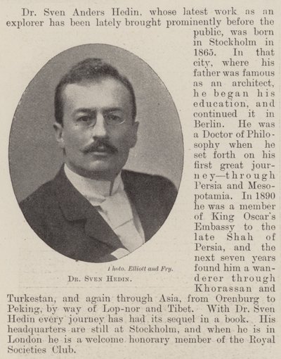 Dr Sven Hedin af English Photographer
