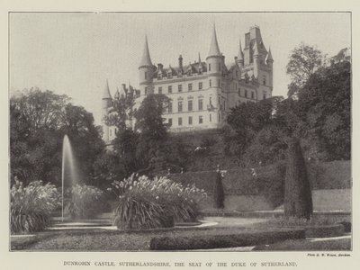 Dunrobin Castle, Sutherlandshire, sæde for hertugen af Sutherland af English Photographer