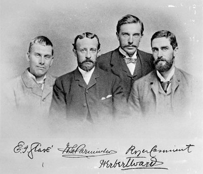 E.J. Glave, W.G. Parminter, Herbert Ward og Roger Casement af English Photographer