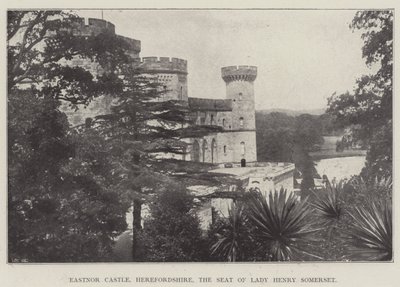 Eastnor Castle, Herefordshire, sæde for Lady Henry Somerset af English Photographer
