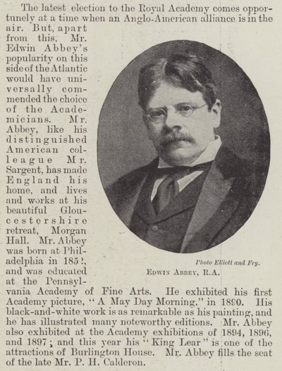 Edwin Abbey, RA af English Photographer