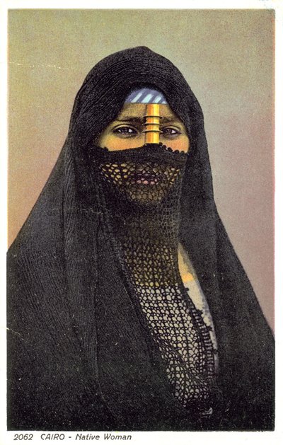 Egyptiske kvinder (farvefoto) af English Photographer
