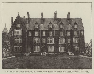 Elleray, Chatham Terrace, Ramsgate, huset, hvor hr. Montagu Williams døde af English Photographer