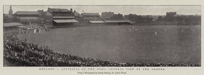 England mod Australien ved Ovalen, General View of the Ground af English Photographer