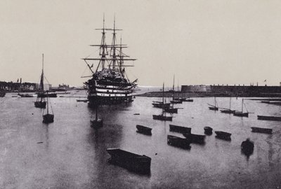 Indgang Portsmouth Harbor (s/h foto) af English Photographer
