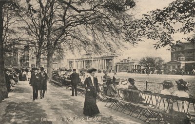 Indgang til Hyde Park, London (s/h-billede) af English Photographer