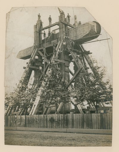 Rejser Cleopatras-nål på Themsens dæmning, 12. september 1878 af English Photographer