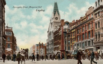 Farringdon Street, Memorial Hall, London (foto) af English Photographer