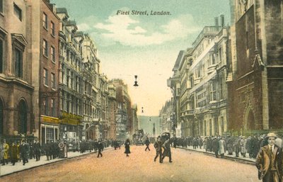 Fleet Street, London (foto i farver) af English Photographer