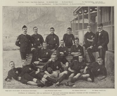 Fodbold i Gibraltar, 2. bataljon af East Lancashire Regiment, vindere af Governors Cup af English Photographer
