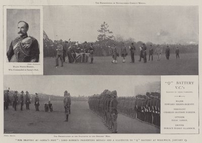 For Tappery på Sannas Post, Lord Roberts overrækker medaljer og en statuette til Q Battery i Woolwich, 13. januar af English Photographer