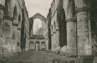 Fountains Abbey, Nave, Looking West af English Photographer