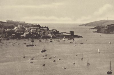 Fowey, Battery og Polruan Tower (s/h-foto) af English Photographer