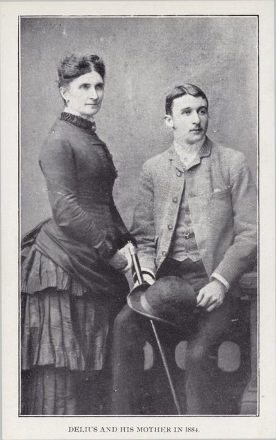 Frederick Delius og hans mor i 1884 af English Photographer