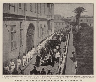 Begravelse af den hundredårige patriark Sophronios af English Photographer