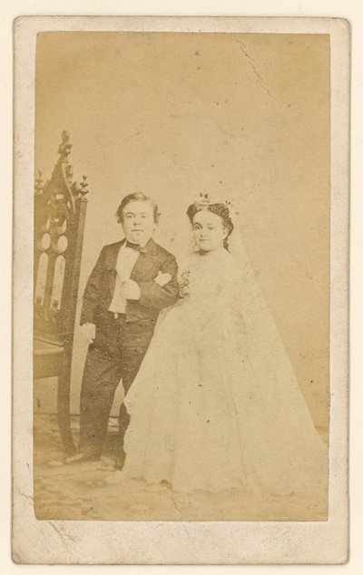 General Tom Thumb og hans kone af English Photographer