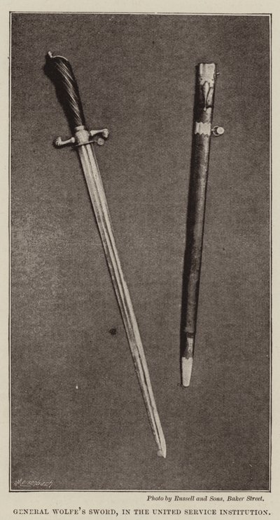 General Wolfes Sword, i United Service Institution af English Photographer