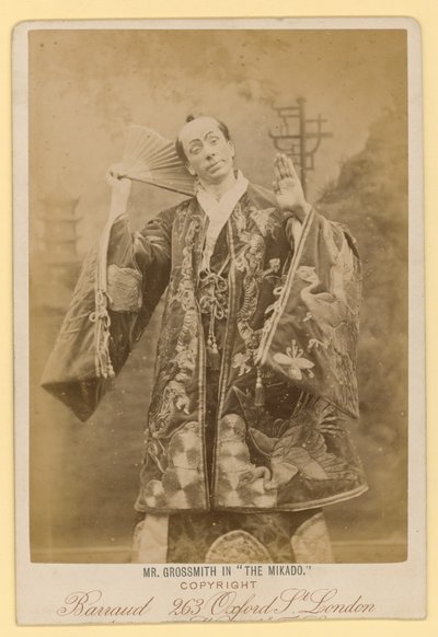 George Grossmith som Ko-Ko i The Mikado af English Photographer