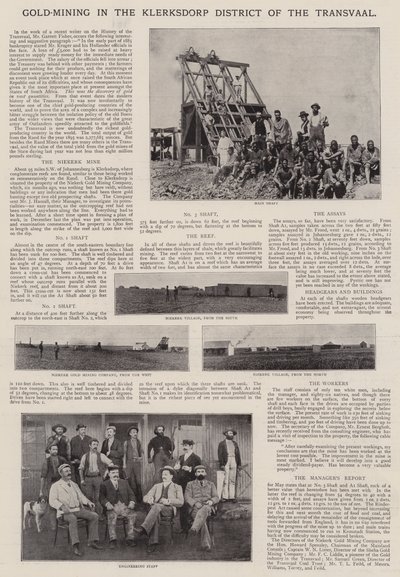 Guldudvinding i Klerksdorp-distriktet i Transvaal af English Photographer