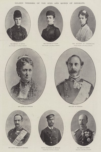 Guldbryllup af Danmarks Konge og Dronning af English Photographer