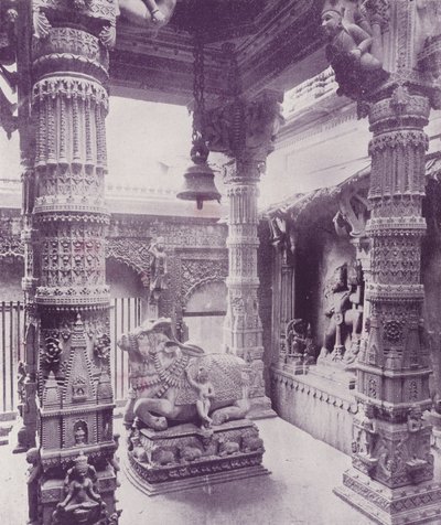 Gosain-templet, Benares af English Photographer