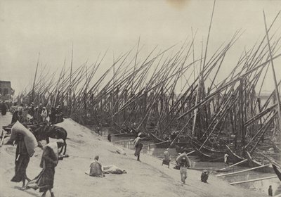 Kornbåde på Nilen, der viser, hvordan majs altid er blevet hentet ned fra Øvre Egypten af English Photographer