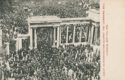 Stor Demonstration mod Licensing Bill, London, 27. september 1908 af English Photographer