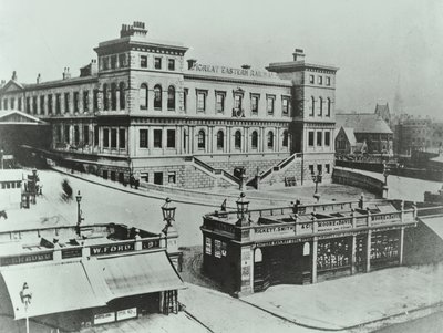 Great Eastern Terminus ved Bishopsgate: eksteriør, 1862 af English Photographer