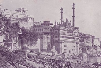 Den store moske i Aurangzib, Benares af English Photographer