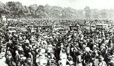 Great Votes for Women demonstration i Hyde Park, 21. juni 1908 af English Photographer