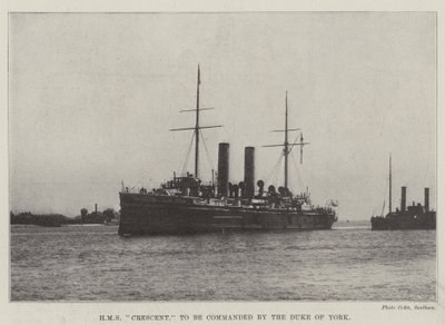 HMS Crescent, der skal ledes af hertugen af York af English Photographer