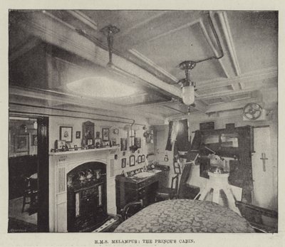 HMS Melampus, Princes Cabin af English Photographer