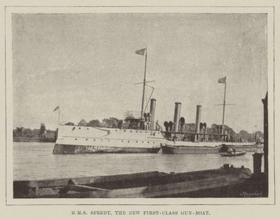 HMS Speedy, den nye førsteklasses pistolbåd af English Photographer