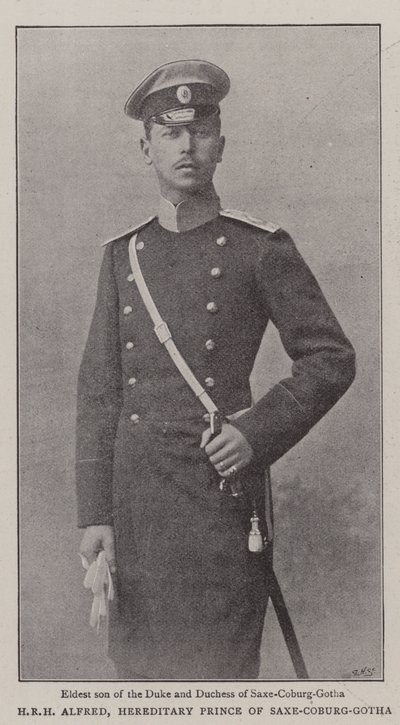 HKH Alfred, arveprins af Sachsen-Coburg-Gotha af English Photographer